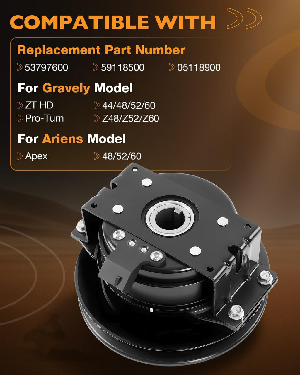 59118500 Electric PTO Clutch for Gravely ZT HD 44 48 52 60 Ariens Ogura 05118900