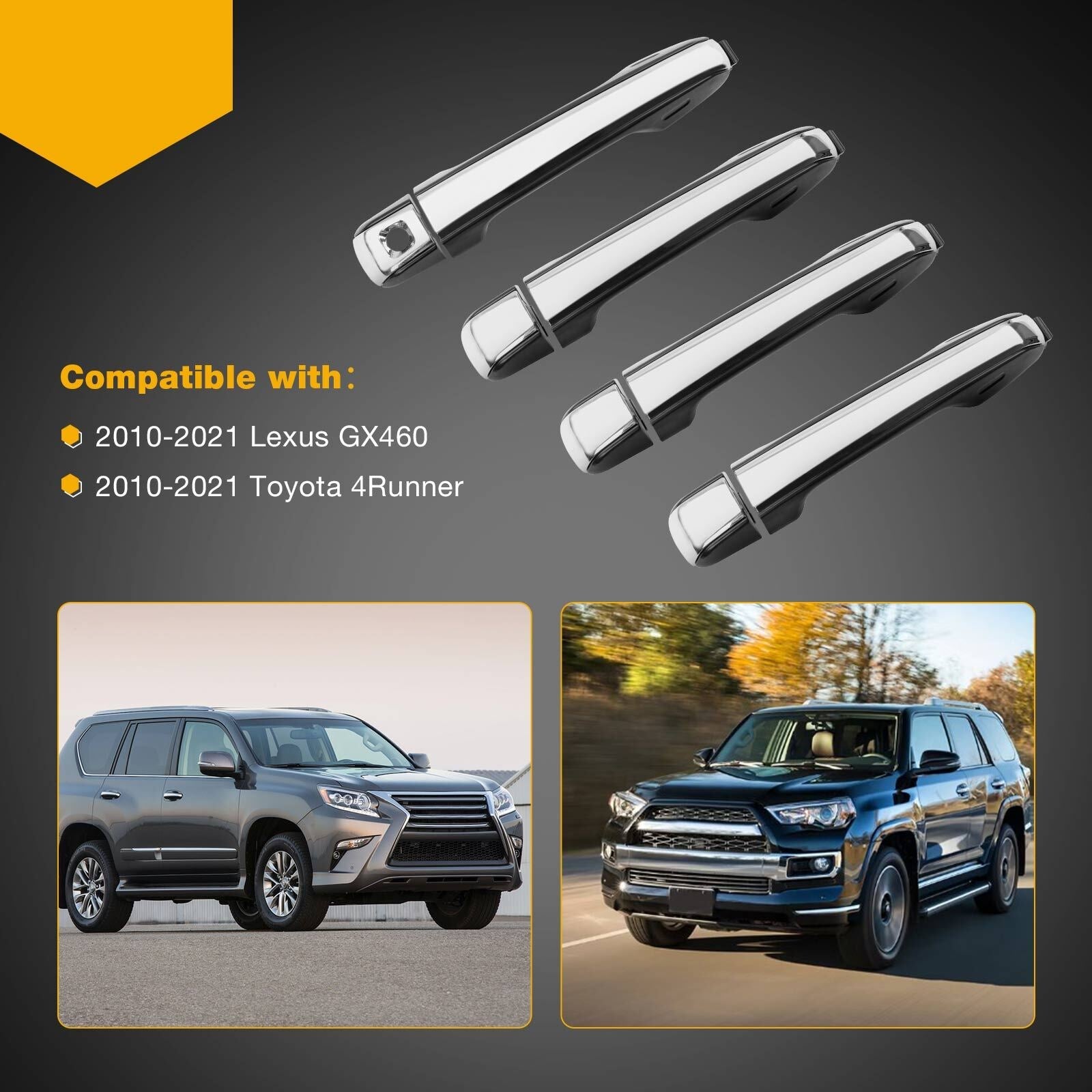 Exterior Door Handle Driver Passenger Side For 10 21 Toyota 4Runner Lexus GX460