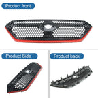 Front Bumper Grille Grill Black with Red Trim for 2022-2023 for Subaru WRX Sport