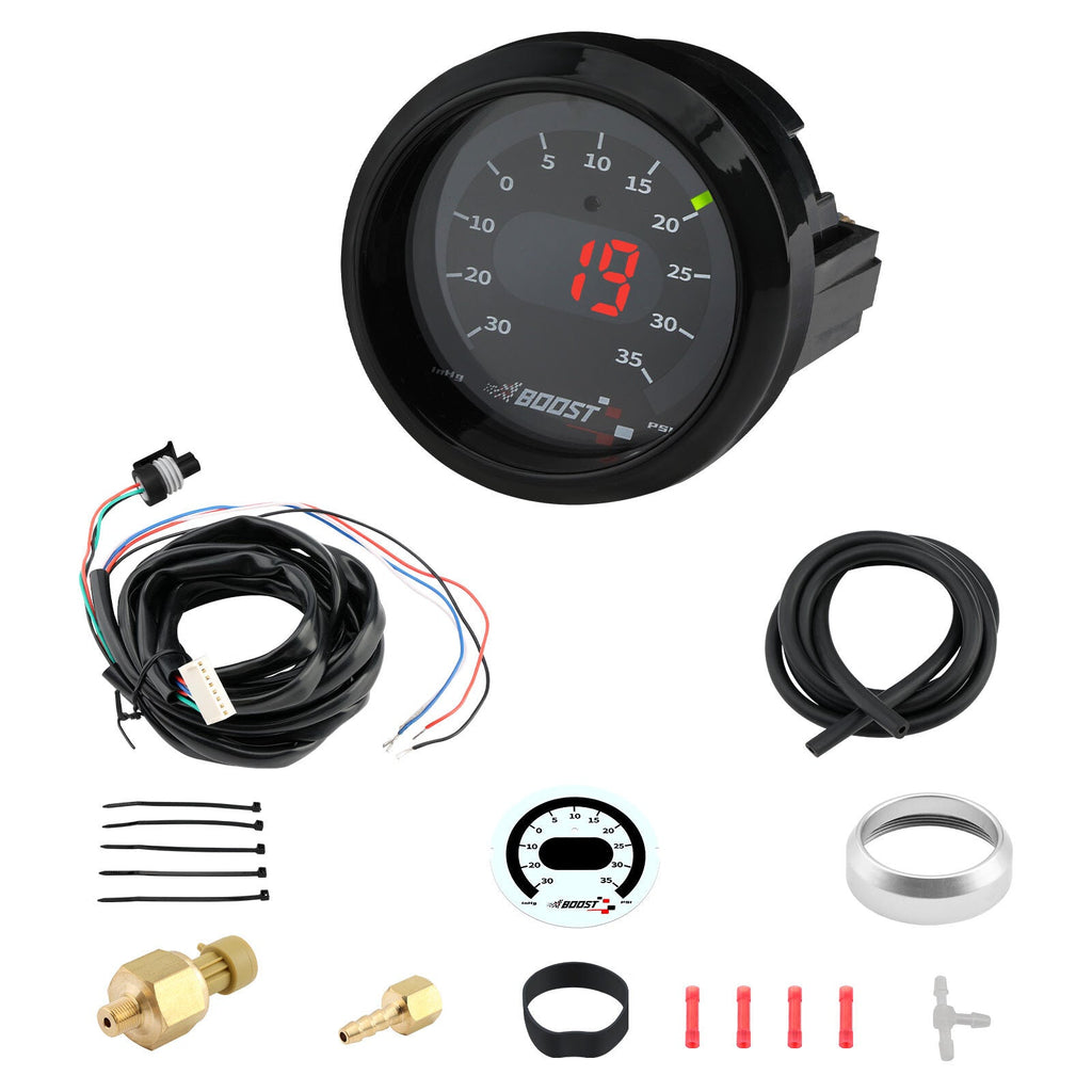 Digital Boost Pressure Gauge Kit for 30 4406 X Series 30inHg 35PSI 1BAR 2.5BAR