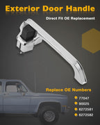 Chrome Metal Exterior Door Handle Set For 73 91 Chevy Blazer GMC CK 1500