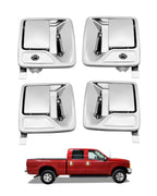 79306 Chrome Exterior Door Handle Set for 99 16 Ford F250 F350 Super Duty 4 Pack