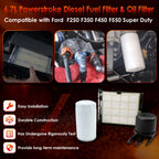 6.7 Diesel Fuel Oil Filter Kit for F250 F350 F450 F550 Super Duty 2017 2023