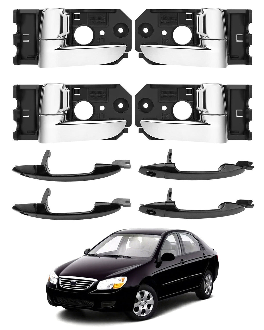 826102F000 Interior Exterior Door Handle Set for Kia Spectra Spectra5 2004 2009