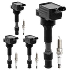 UF816 Ignition Coil and Spark Plugs for Hyundai Elantra Sonata Kia Soul 4 Pcs