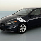 4 Inch Dual Fender Stripe Hash Mark Stripe Decal Graphic Kit for Dodge Dart
