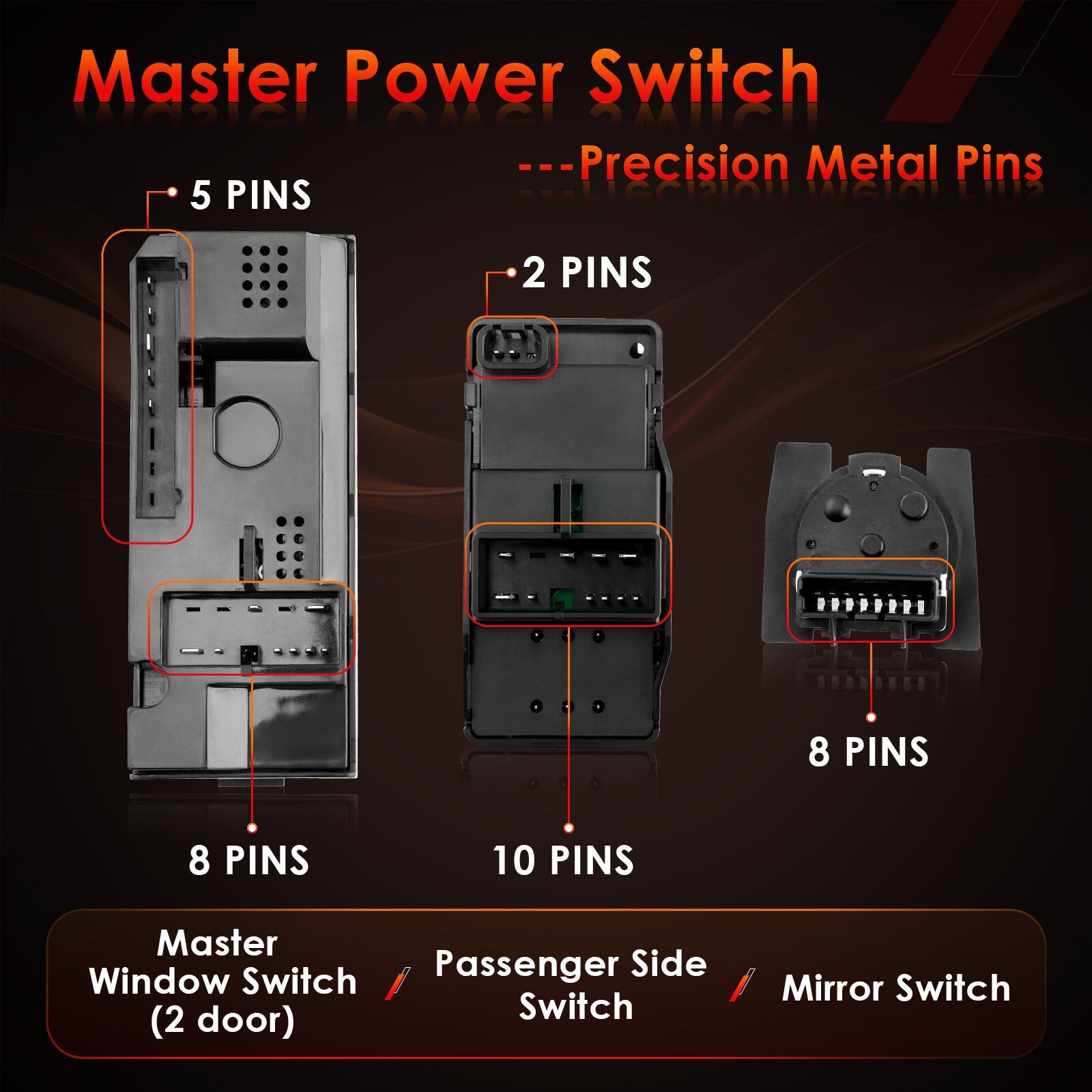 Master Power Window and Mirror Switch Control for Chevy GMC C K 1500 3500 Tahoe