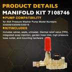 7108746 Manifold Replacement For AAA 530008 530009 530016 Pressure Washer