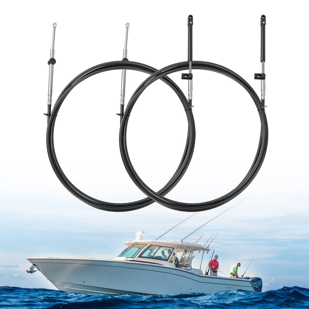 Outboard Throttle Cable Gen I Control Shift Cables for Mercury 15FT 2PCS