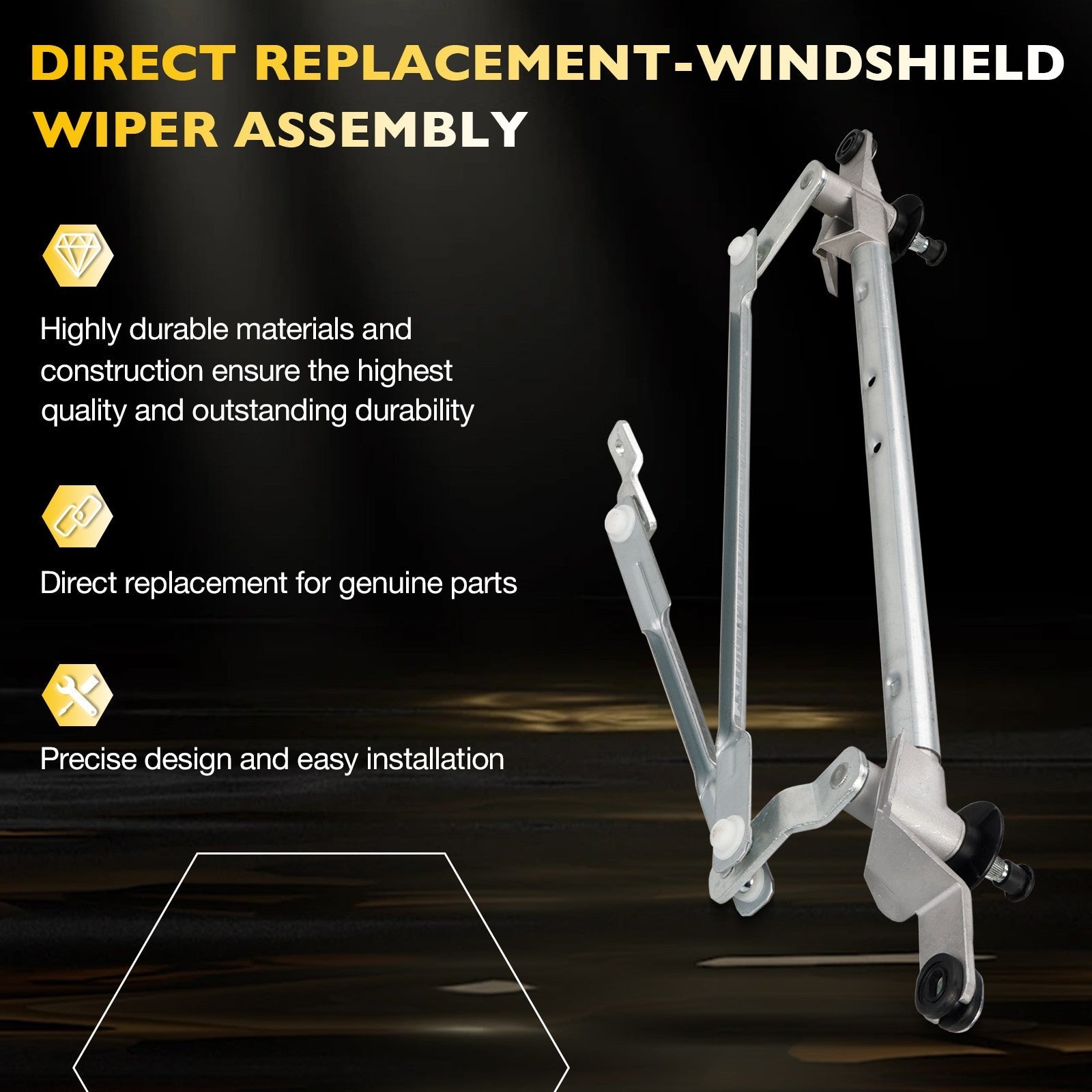 25948436 Front Windshield Wiper Linkage for 10 17 Chevrolet Equinox GMC Terrain