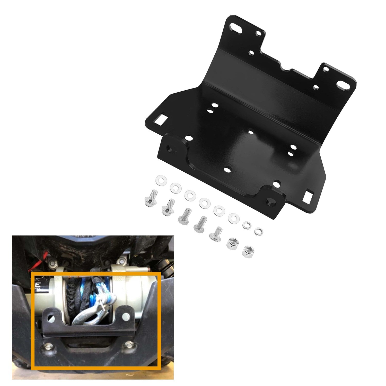 101275 Winch Plow Mount Bracket Plate for Yamaha Grizzly Kodiak 700 2016 2023