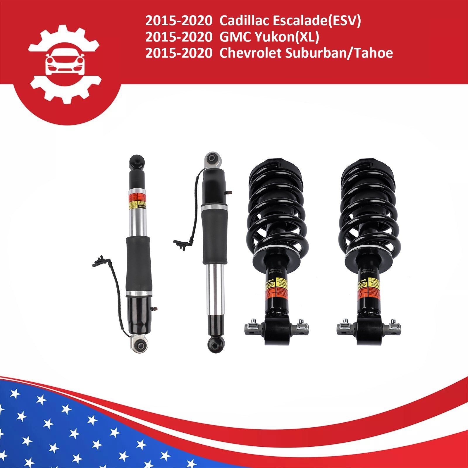 4x Front Strut Assys + Rear Shock Absorbers For Chevy Tahoe Suburban GMC Yukon
