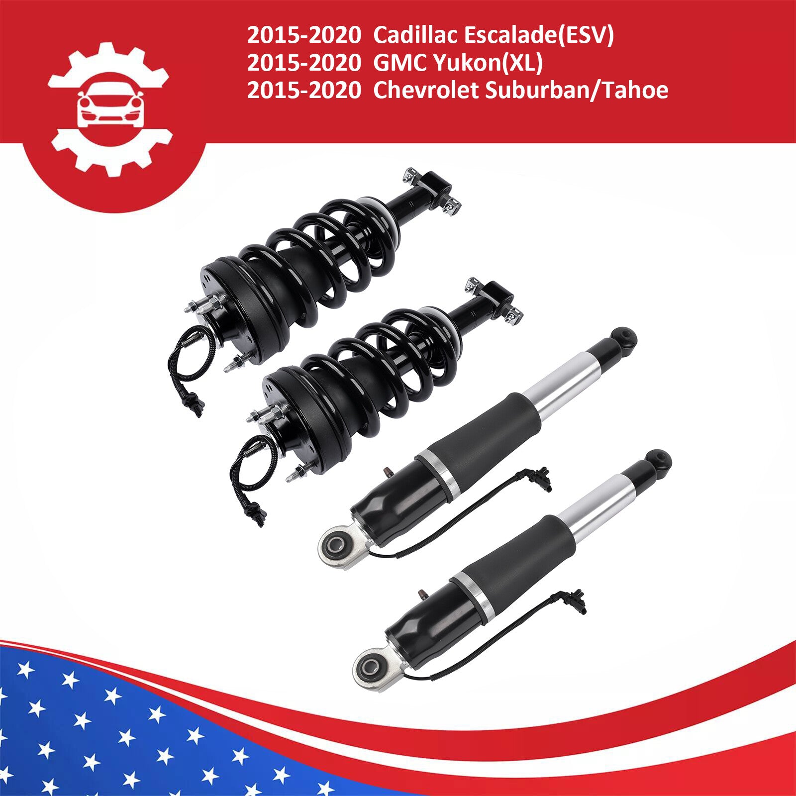 FRONT Strut Assy & REAR shock Absorber for 2015-20 Escalade Suburban Tahoe Yukon