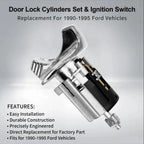 Ignition Switch & Door Lock Cylinder Set For Ford F150 F250 F350 Ranger 1990 95
