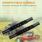 Lawn Mower Blade And Belt Set 20.5x2.25 122x47 For Swisher Finish Cut Mowers