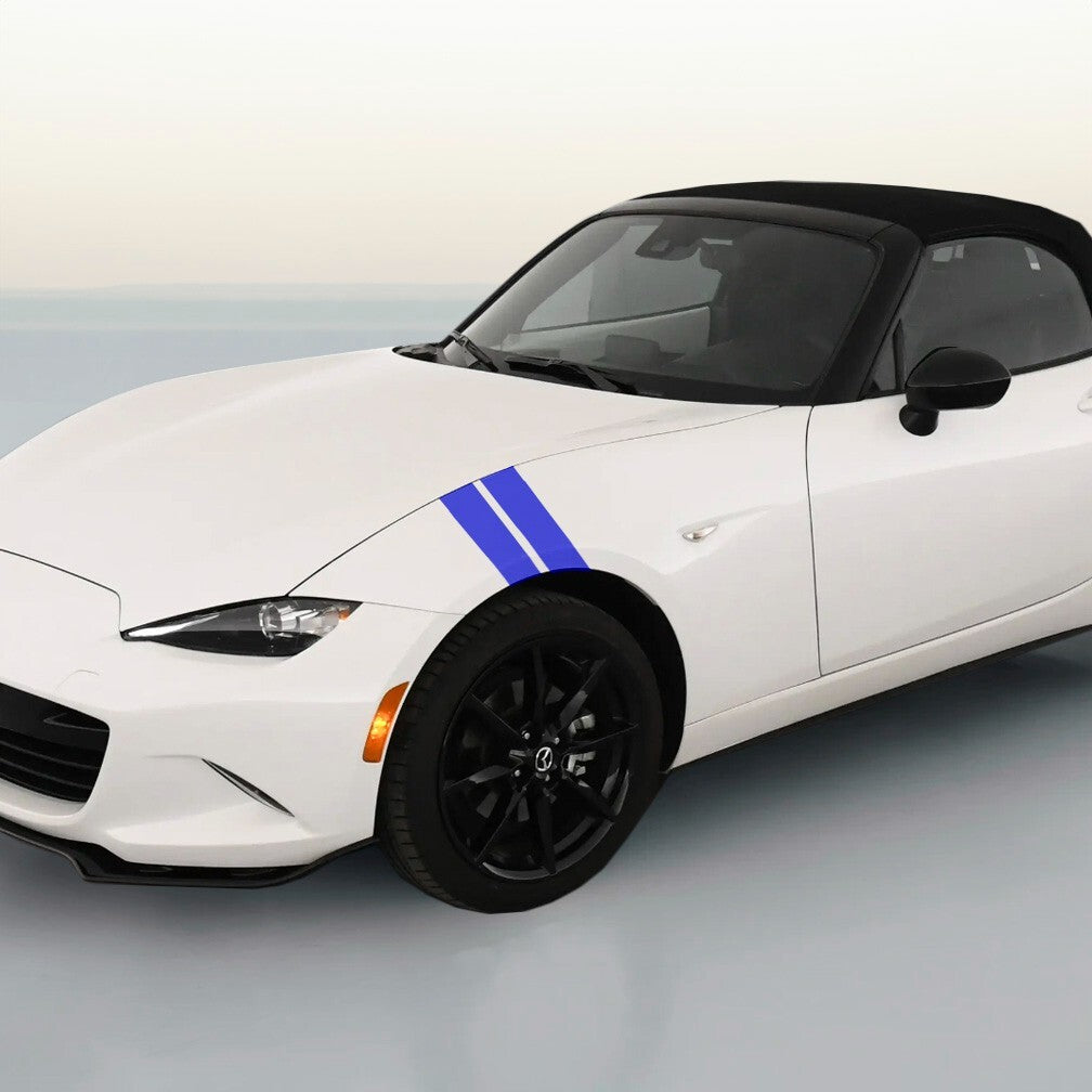 3 Inch Dual Fender Stripe Hash Mark Decal Graphic Kit for Mazda Miata