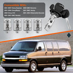 Ignition Switch Door Lock Cylinders With Keys For Chevy Express GMC Savana 01 07