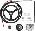 16 Ft Boat Rotary Steering System with Wheel Kit for Outboard Marine SS13716