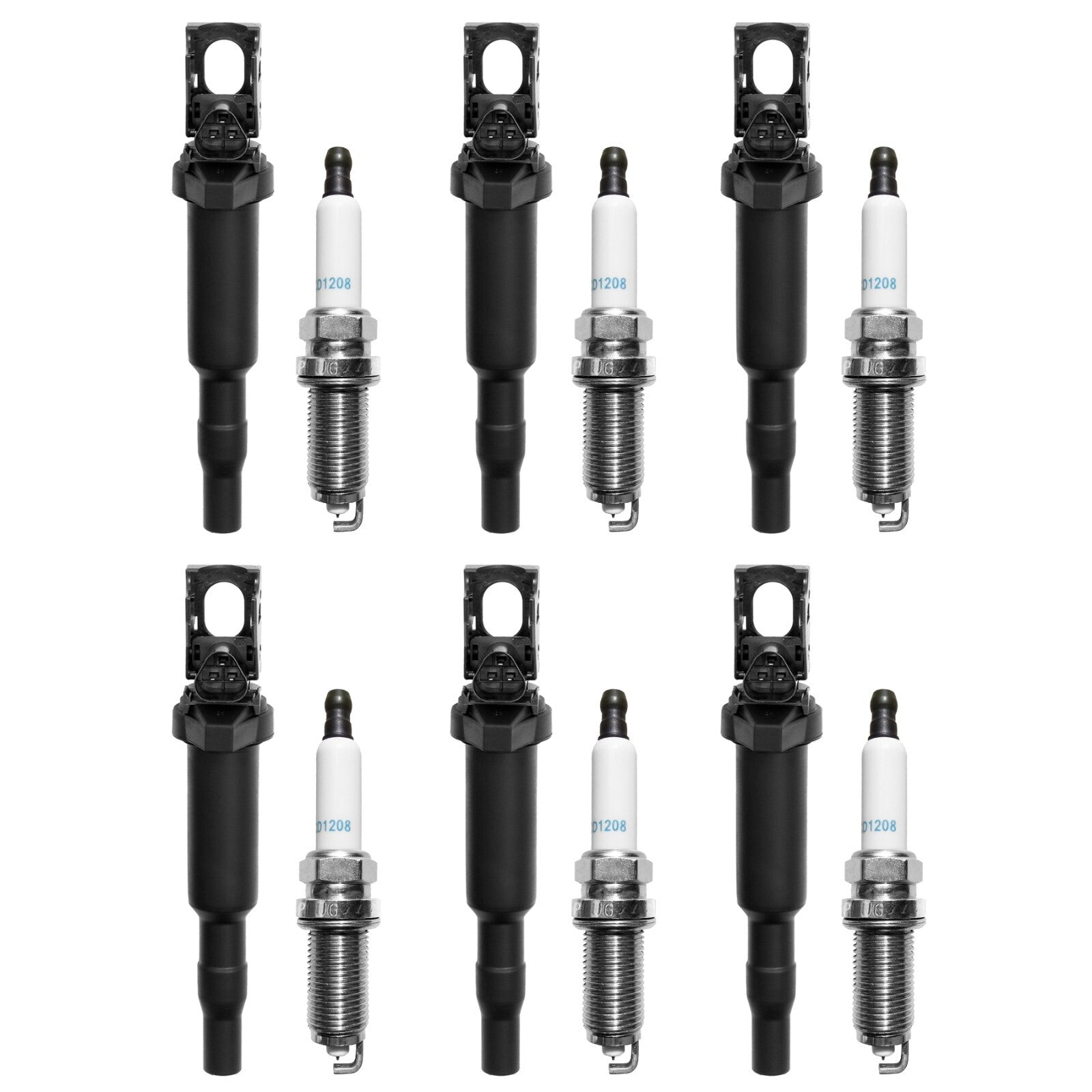UF592 Ignition Coil Spark Plugs for BMW 328i 530i 530xi 528i X5 2006 2013 6 Pack
