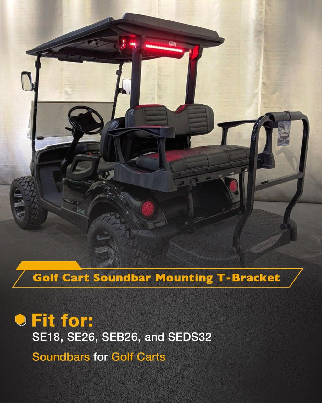 Sound Bar Mounting T Bracket SE18 SE26 SEB26 SEDS32 Soundbars Golf Cart