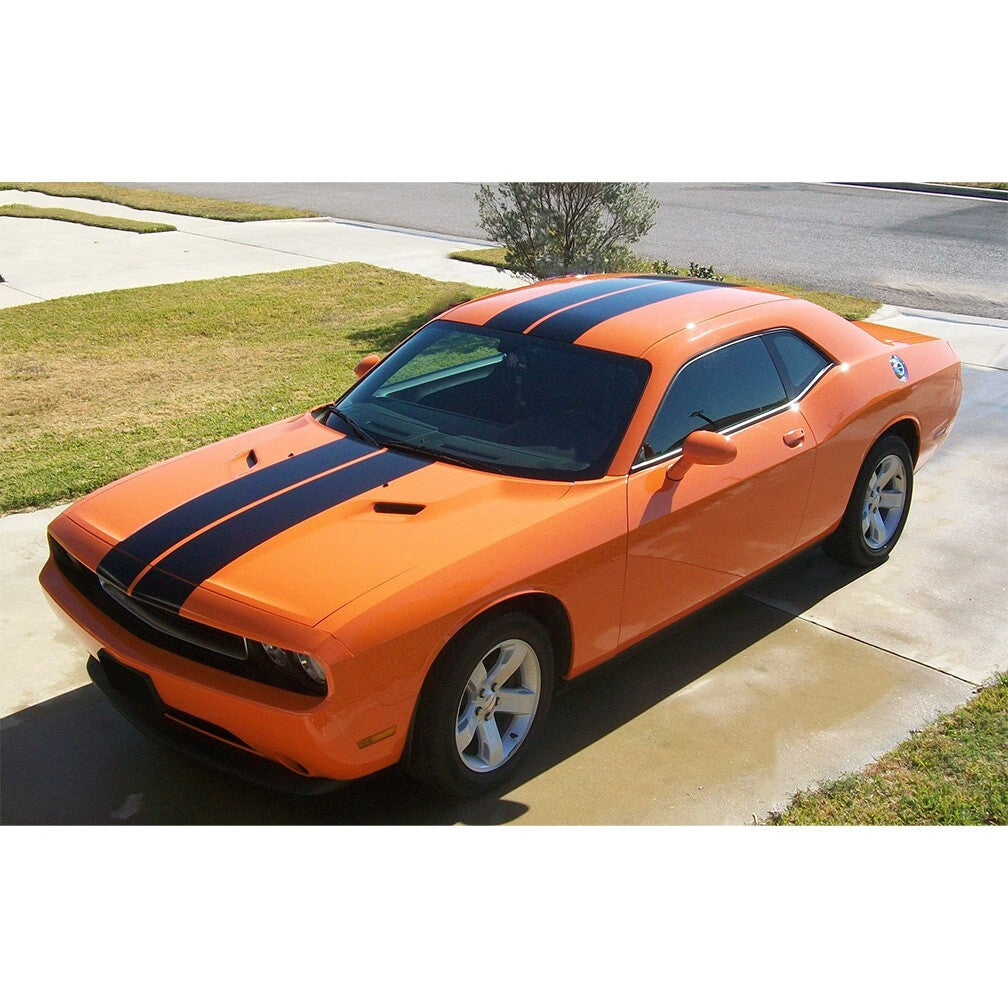 Vinyl Rally Stripes Racing Stripe Hood Trunk Roof for Dodge Challenger 10 Inch