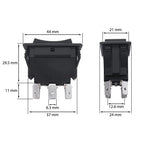 Momentary Reverse Polarity Rocker Switch 20A 12V DC On Off DPDT 6 Pin 2 Pack