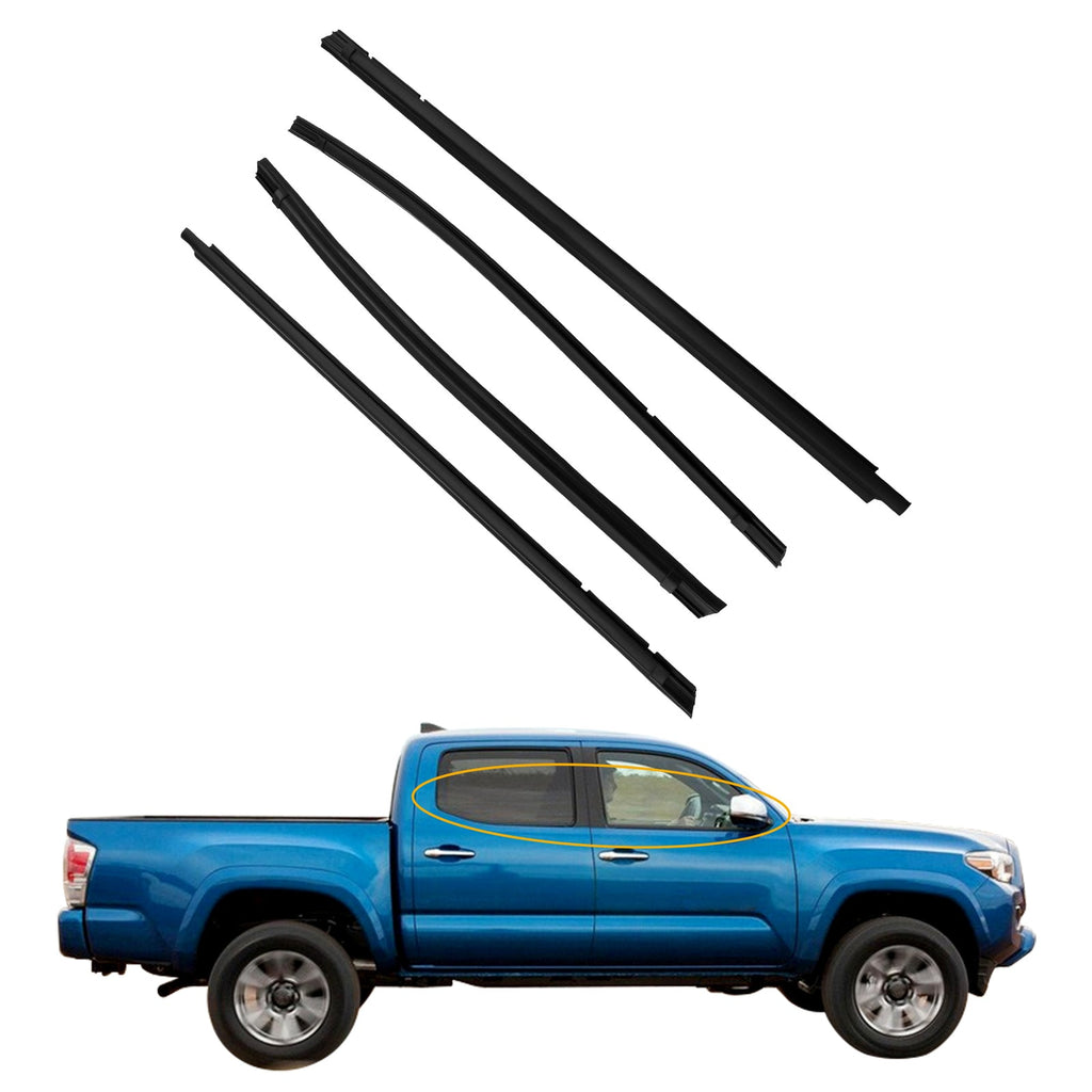 Outside Window Weatherstrip Trim Seal Belt for Toyota Tacoma Double Cab 05 15
