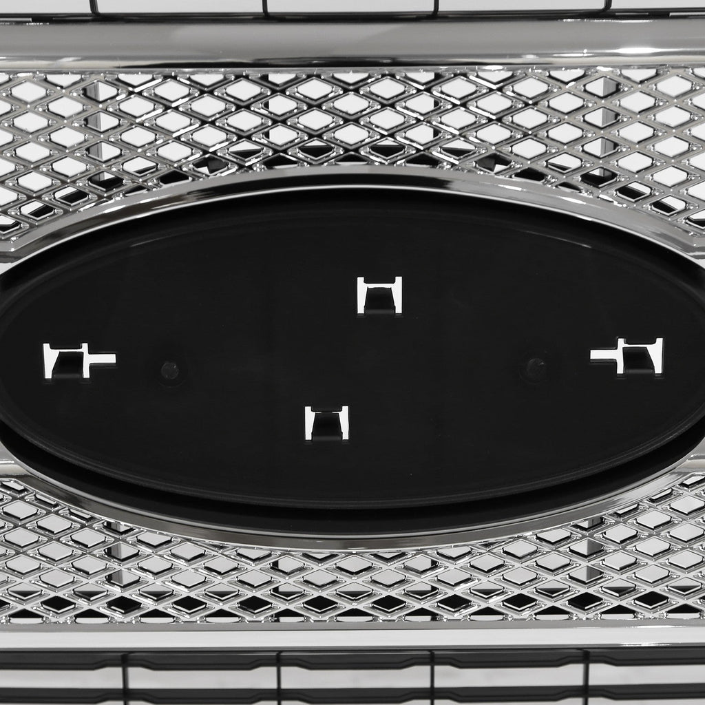 Chrome Front Bumper Grille For Ford F250 F350 F450 F550 2011-2016 Platinum Style