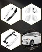 Exterior Door Handles Lock Cylinder Kit for 17 20 Hyundai Elantra Chrome 4 Pack
