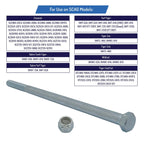Wheel Axle Bolt Set 1 2 13 x 9 1 2 for SCAG Turf Tiger Cubs 04001-167 2 Pack