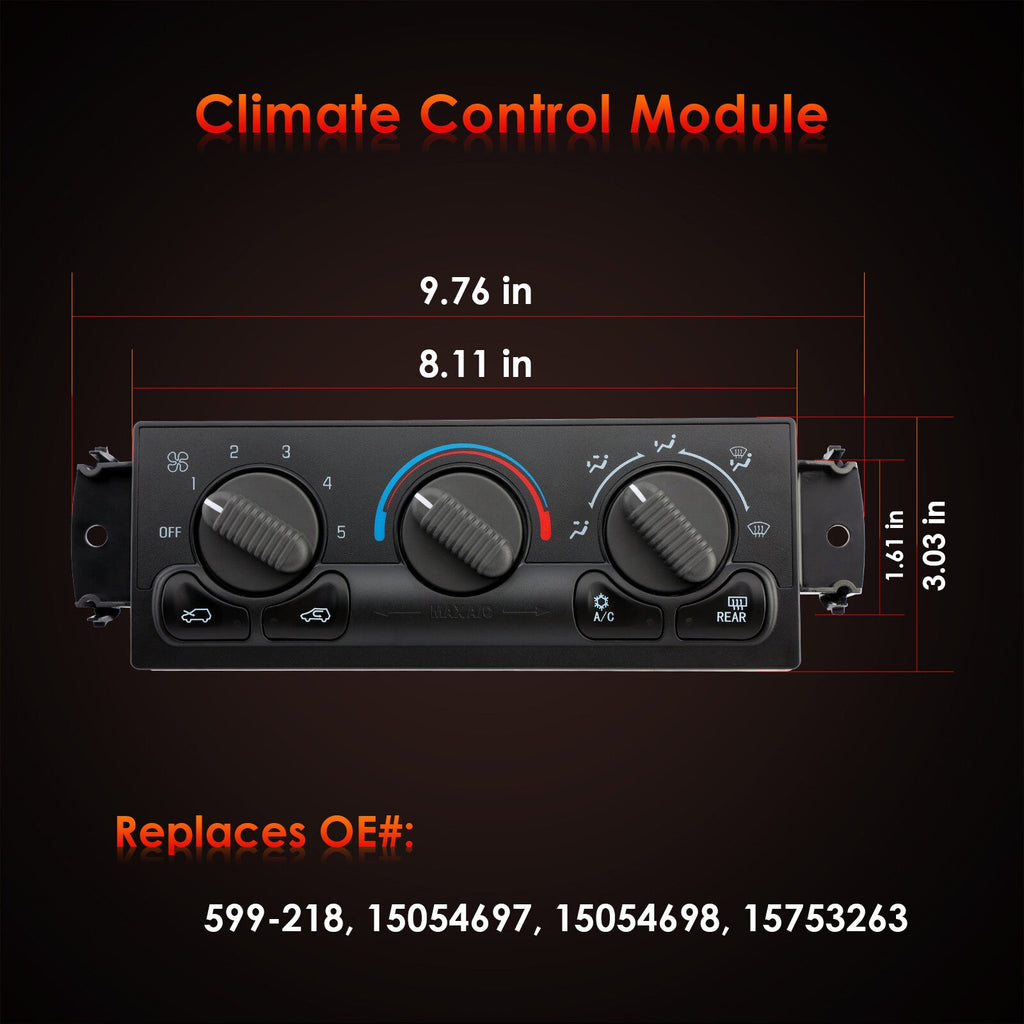 Heater AC Climate Control Module Panel for Chevy Tahoe Silverado GMC 1999 2002