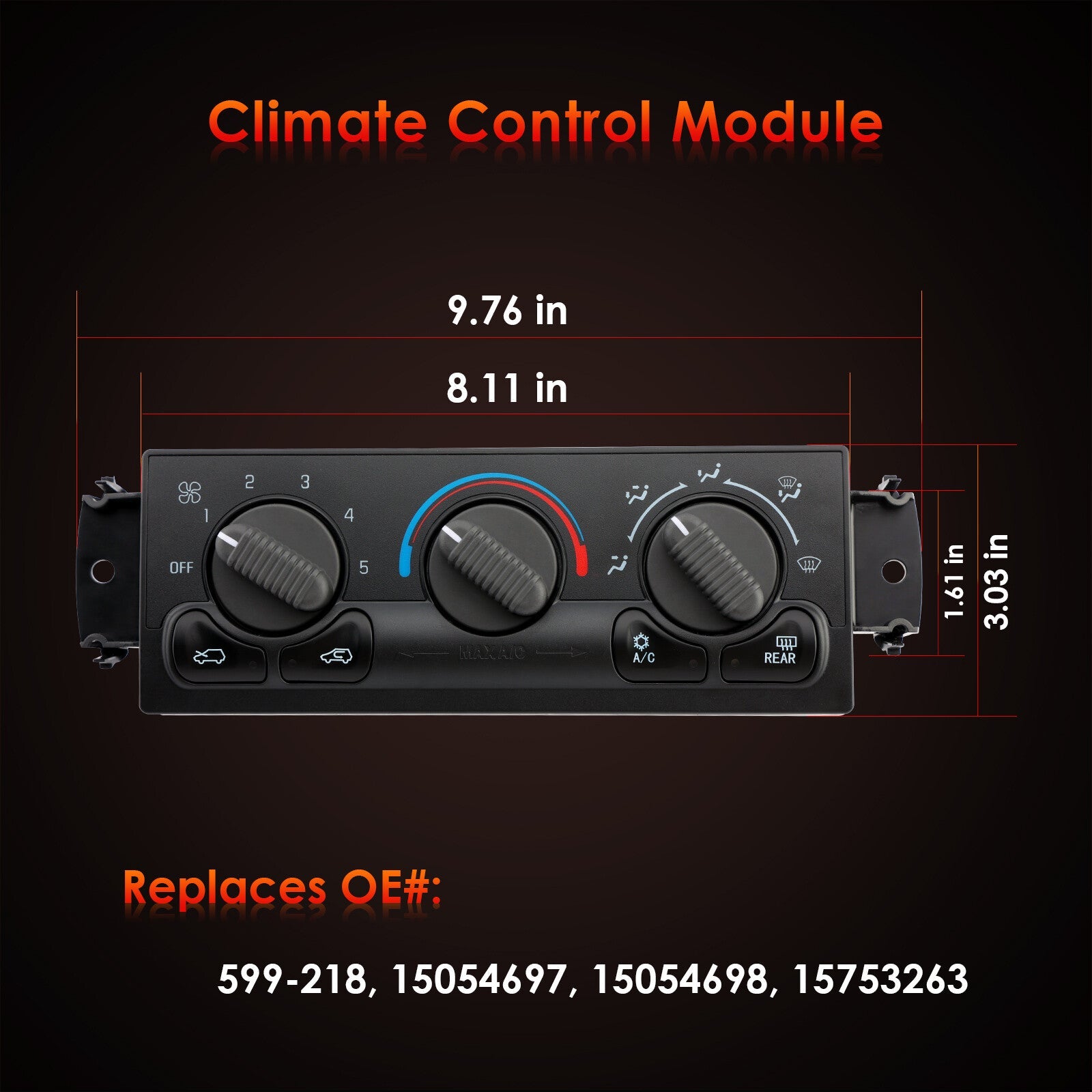 Heater AC Climate Control Module Panel for Chevy Tahoe Silverado GMC 1999 2002