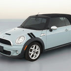 3 Inch Dual Fender Stripe Hash Mark Decal Graphic Kit for Mini Cooper