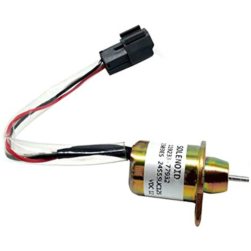 12V Fuel Stop Solenoid Valve for John Deere 3203 4105 3032E 3036E 3038E
