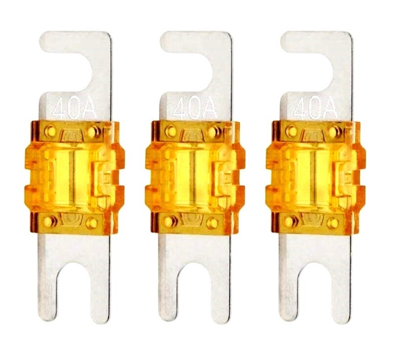 Mini ANL Fuse 40A 40 Amp 32V AFS Fuses for Auto Marine Stereo Audio Video 3 Pack