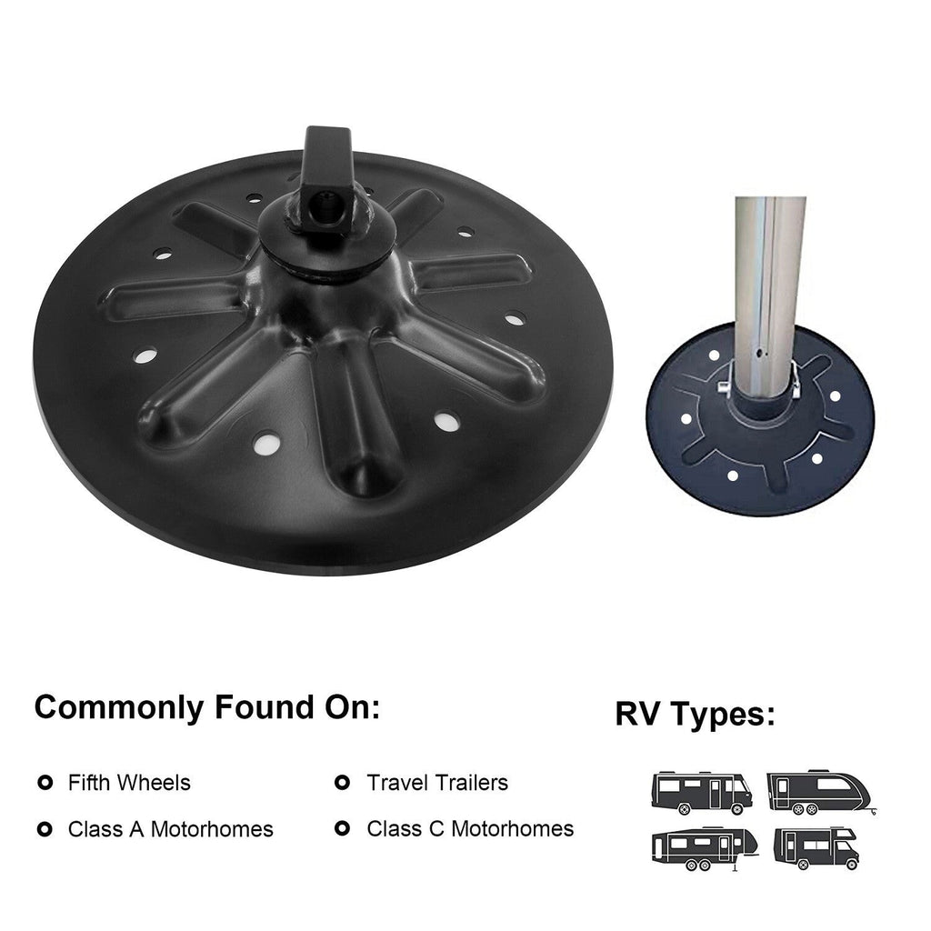9 Inch Round Trailer Jack Landing Foot Plate for A Frame Boat RV Camper 2 Pcs