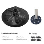 9 Inch Round Trailer Jack Landing Foot Plate for A Frame Boat RV Camper 2 Pcs