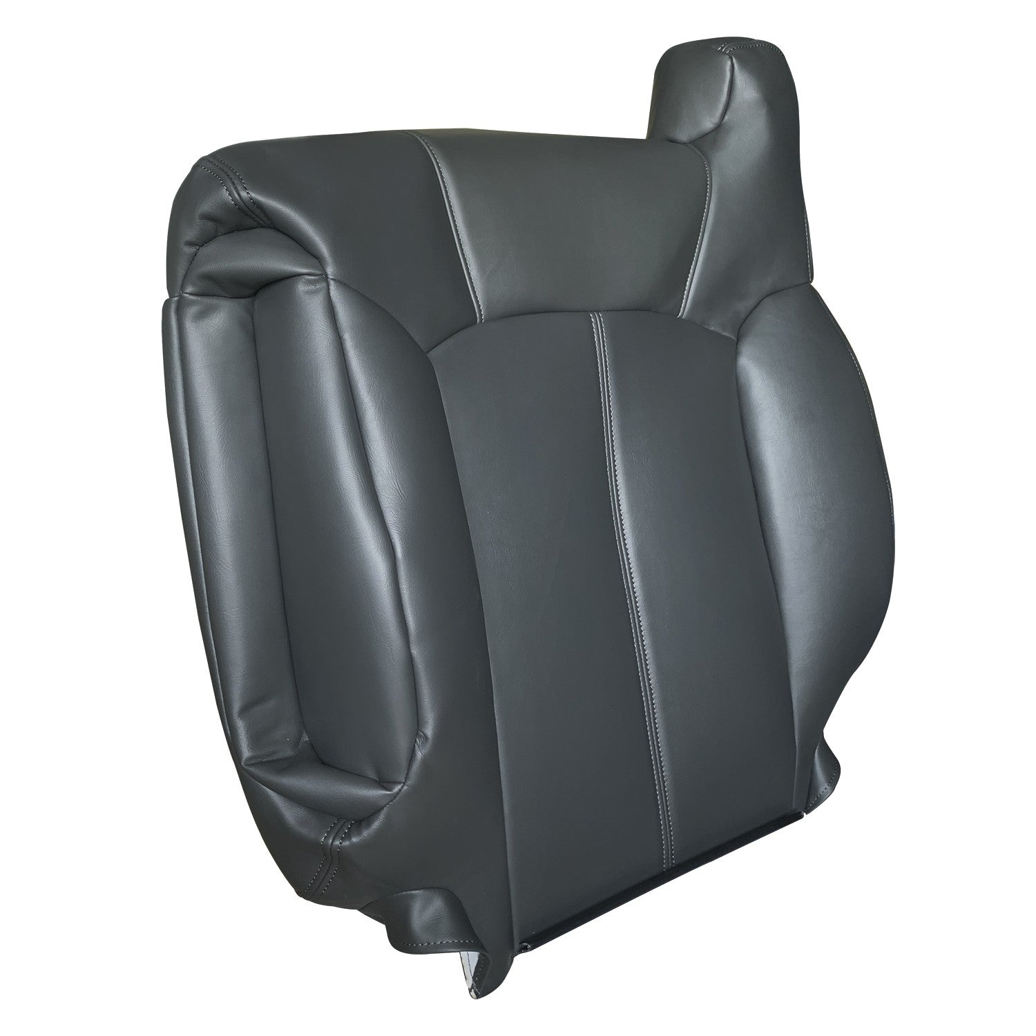 Driver Passenger Leather Seat Cover Black for GMC Sierra Silverado 1999 2002