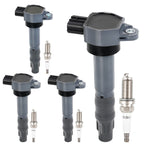 UF532 Ignition Coil Iridium Spark Plug for Mitsubishi Galant Lancer 4 Pack