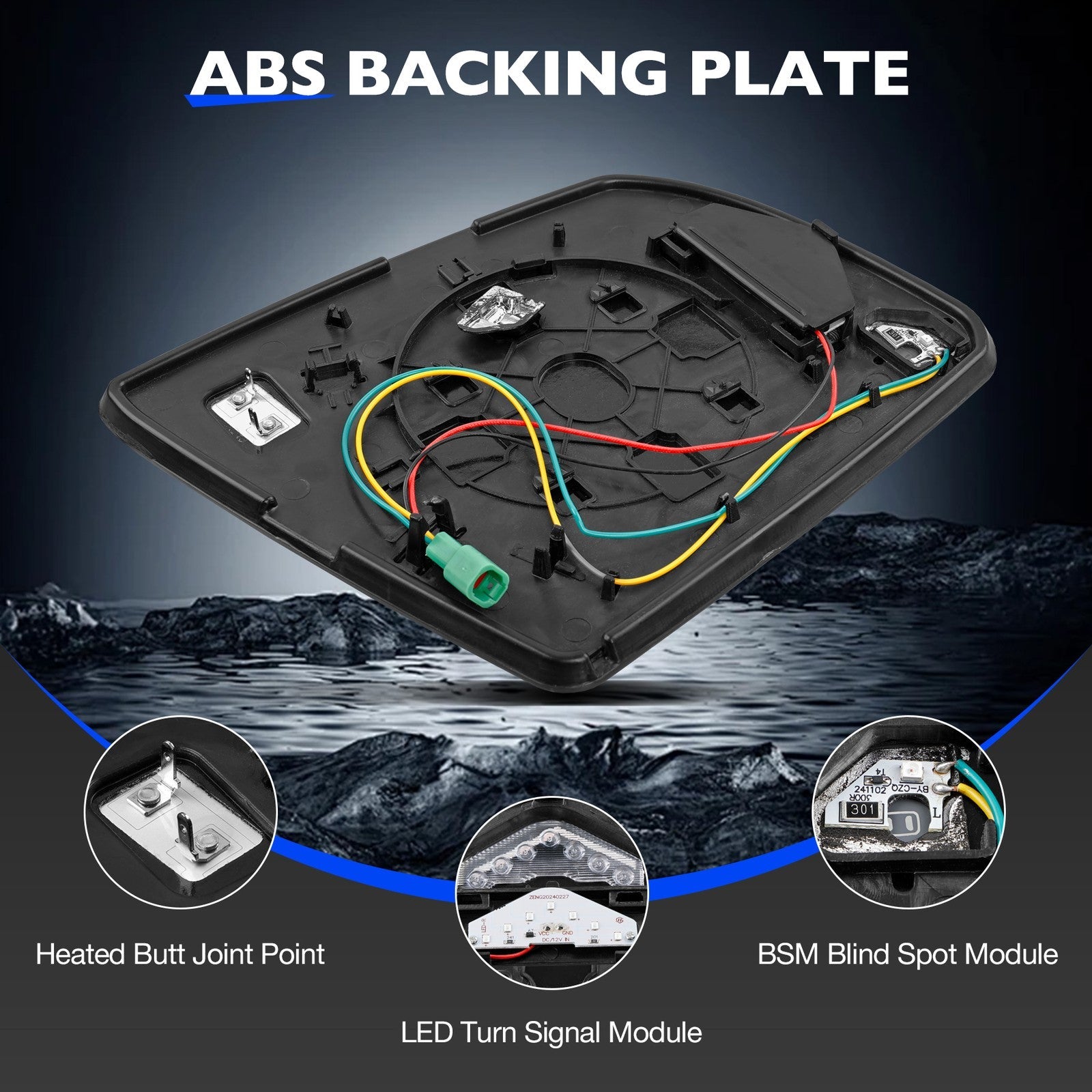 Heated Mirror Glass With BSM Signal Kit for Toyota Tundra 2007 2020 Left Right