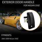 Exterior Door Handle Driver And Passenger Side Black For Nissan 350Z 2003 2009