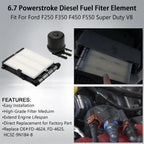 FD4625 6.7 Powerstroke Diesel Fuel Filter for Ford 2017 to 2026 F250 F350 F450