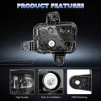LED Fog Light Lamp w/ Switch Relay Wire Bezel Kit for 2022 2025 GMC Sierra 1500