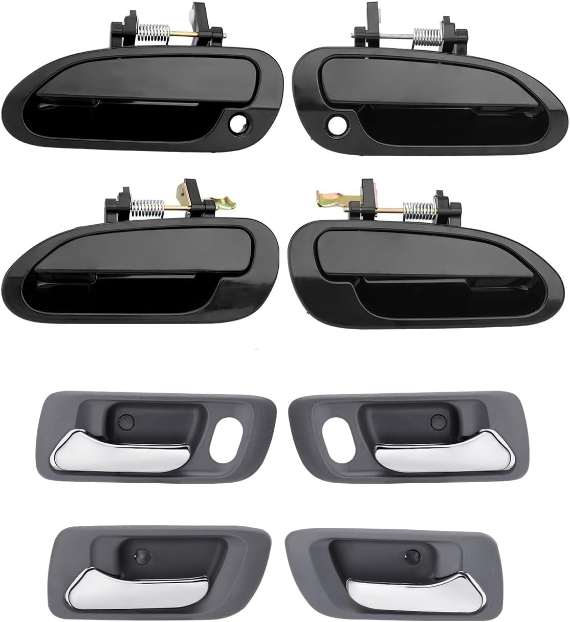 Exterior Interior Door Handles Kit Front Rear Side For Honda Accord 98 02 8Pcs