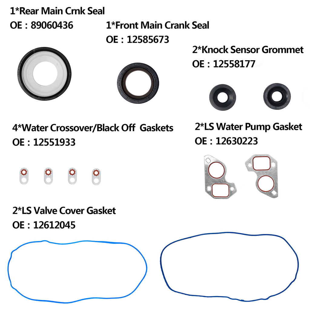 Head Full Gasket Set Cylinder Bolts for Chevy Silverado GMC Sierra 5.3L 4.8L