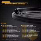 Rubber Door Weatherstrip Seals Set for Chevy GMC Suburban C K 1500 2500 3500 2X