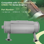 Muffler for Kohler CH18 CH25 CH620 CH740 22 24 HP Engine Lawn Mower Right
