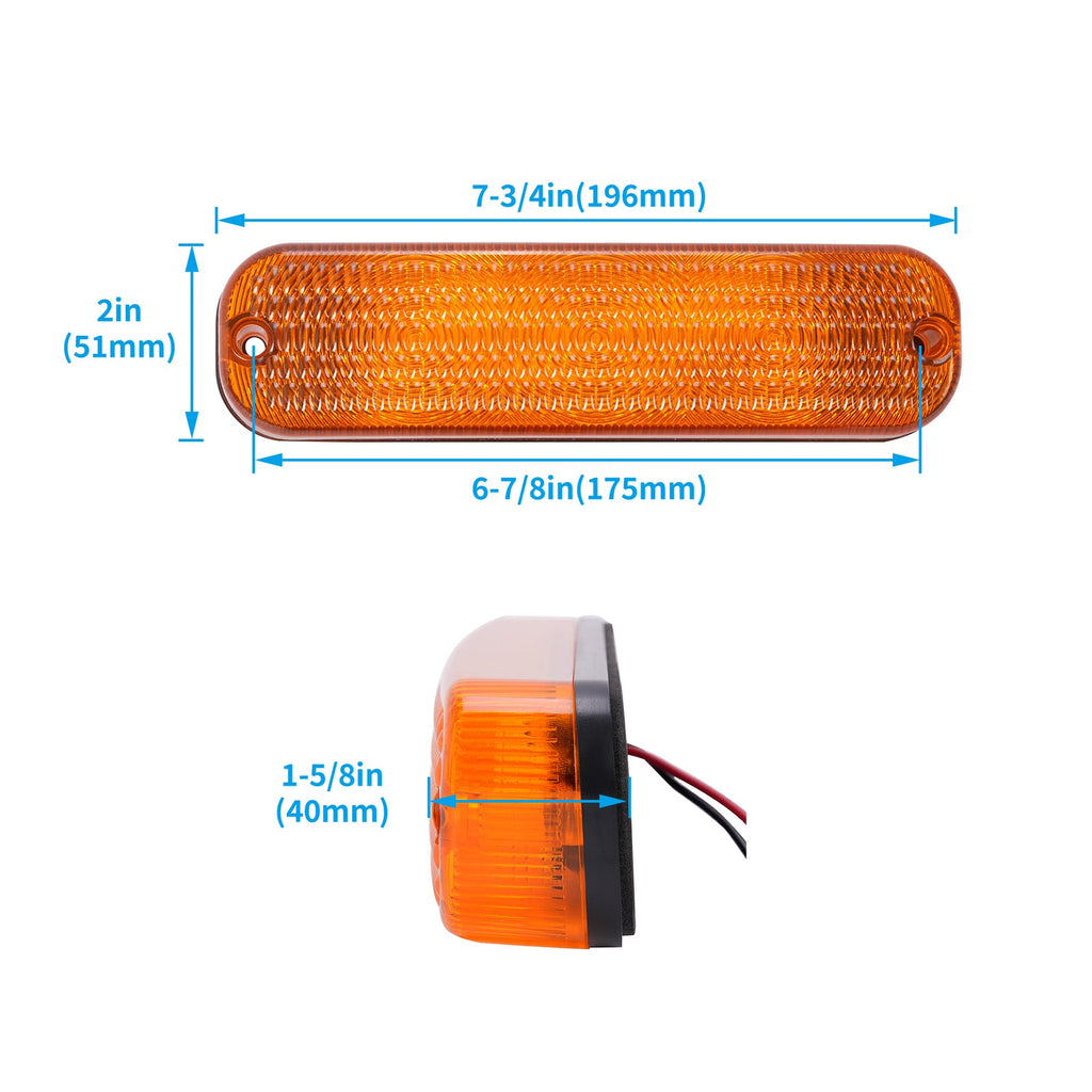 AR60250 LED Amber Flashing Cab Lights Headlight For John Deere Tractor 2 Pieces