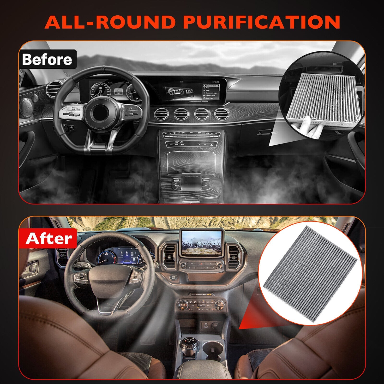 CF12772MB3G9601AA Cabin Engine Air Filter for Ford Bronco 2021 2025 2.3L 2.7L 2X