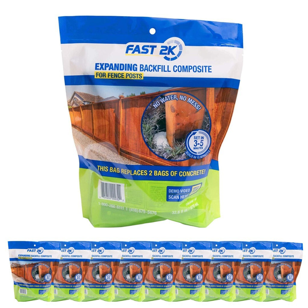 Fast 2K Fence Post Mix Concrete Alternative for Fence and Mail Post Installs 10